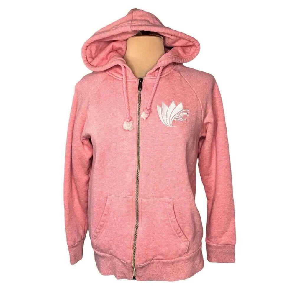 Cabrinha Sz L 100% Cotton Hoodie Women’s Pink Jacket Embroidered